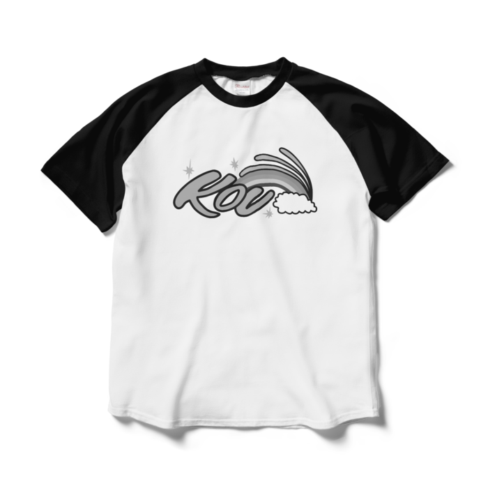 ラグランTシャツ - L - ホワイト×ブラック