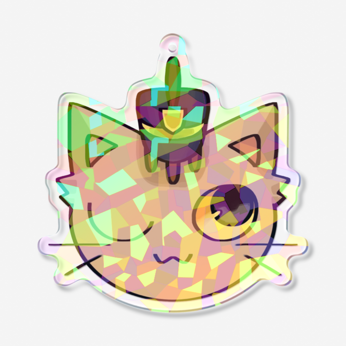 ホログラムアクリルキーホルダー - 70 × 70mm
