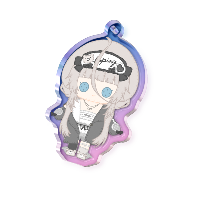 オーロラアクリルキーホルダー - 50 × 50mm