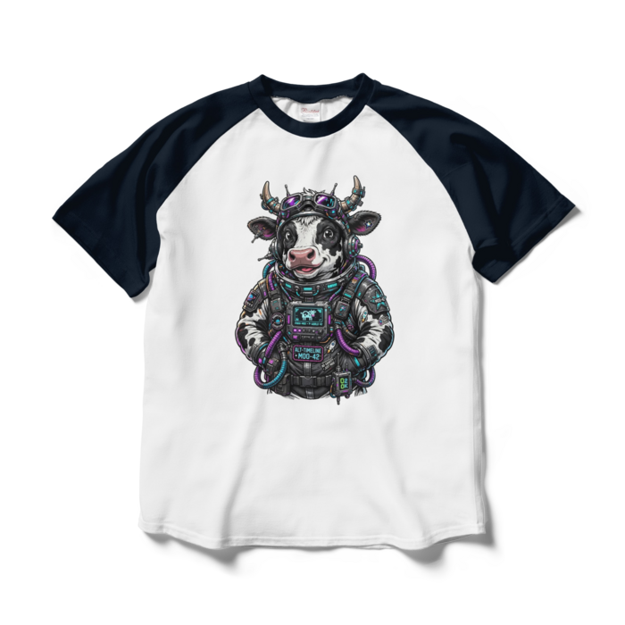 ラグランTシャツ - L - ホワイト×ネイビー