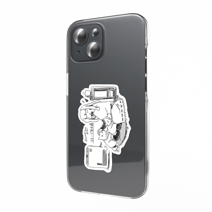 スマホステッカー：ストーブ点火(大・文字あり)