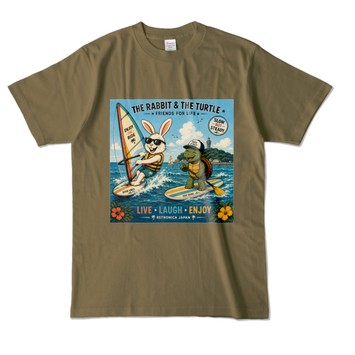 カラーTシャツ - L - オリーブ (濃色)