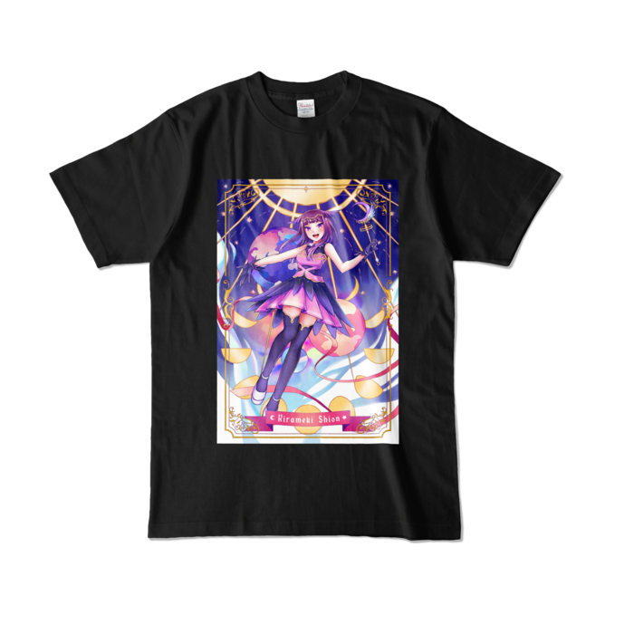 カラーTシャツ高発色 - L - ブラック(フレーム有)