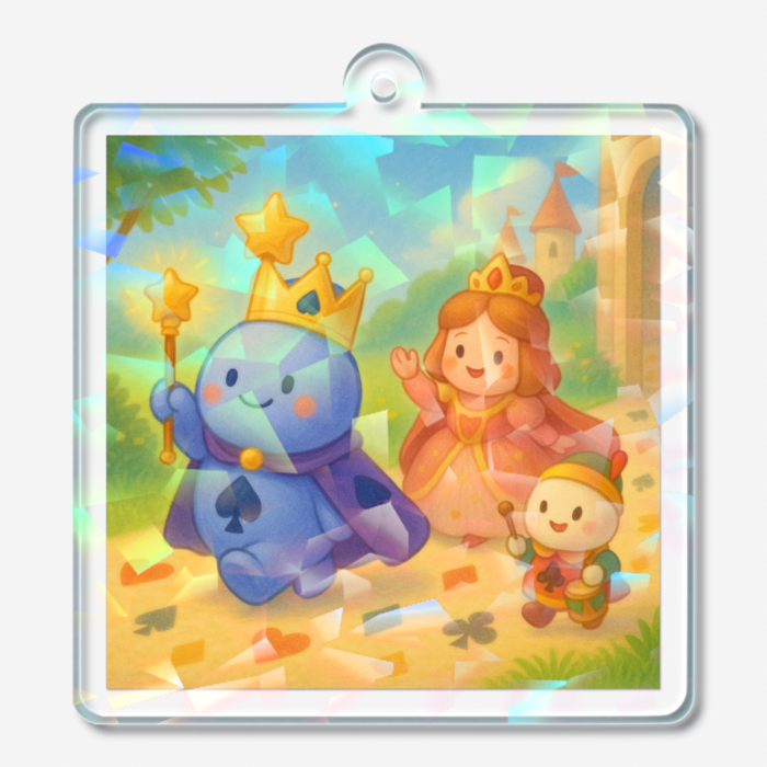 ホログラムアクリルキーホルダー - 50 × 50mm