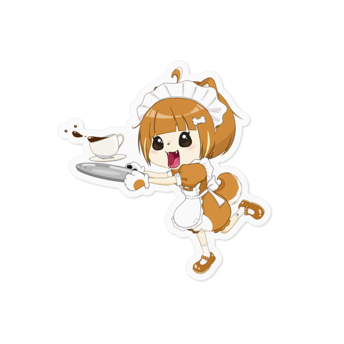 ステッカー（白） - 100 x 100 (mm)