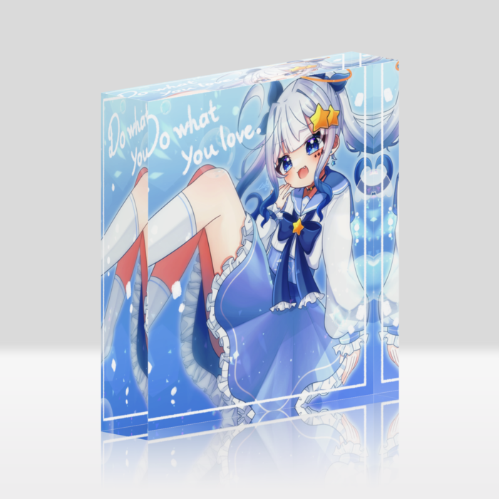 白/アクリルブロック - 100x100mm