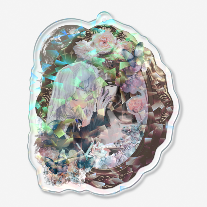 ホログラムアクリルキーホルダー - 70 × 70mm