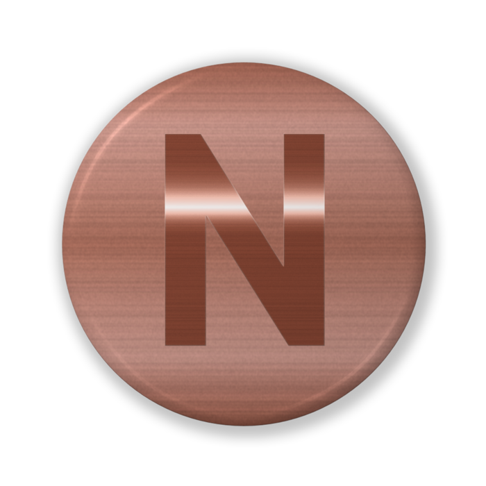 【N(エヌ)】〈ブロンズグラフィック〉缶バッジ- 32mm