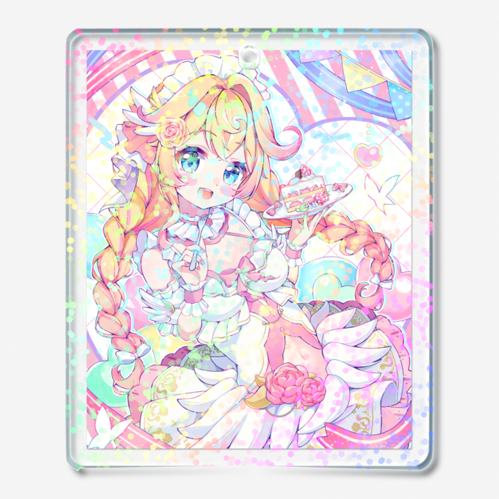 ホログラムアクリルキーホルダー - 50 × 50mm