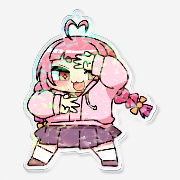 ホログラムアクリルキーホルダー - 100 × 100mm