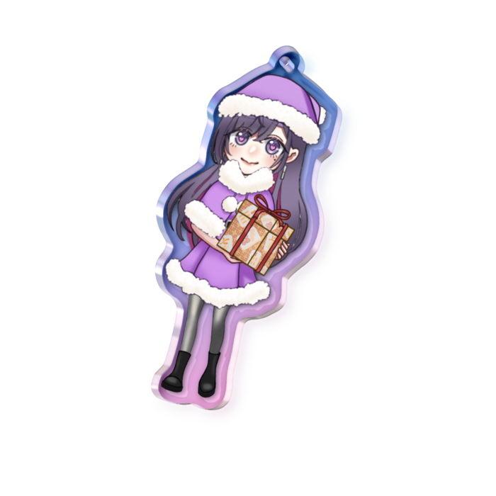 オーロラアクリルキーホルダー - 70 × 70mm