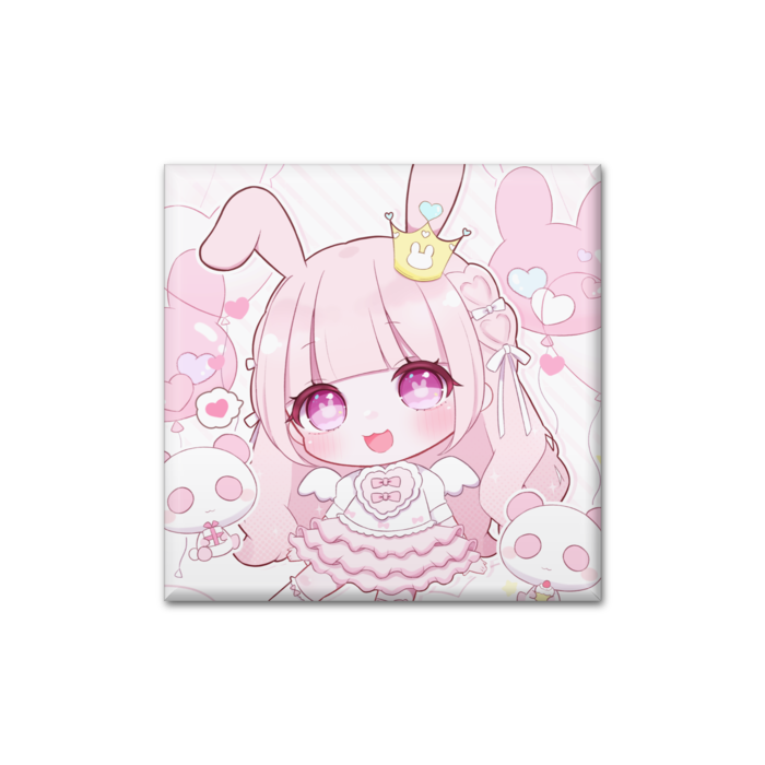 缶バッジ - 四角形40mm(ホワイト)