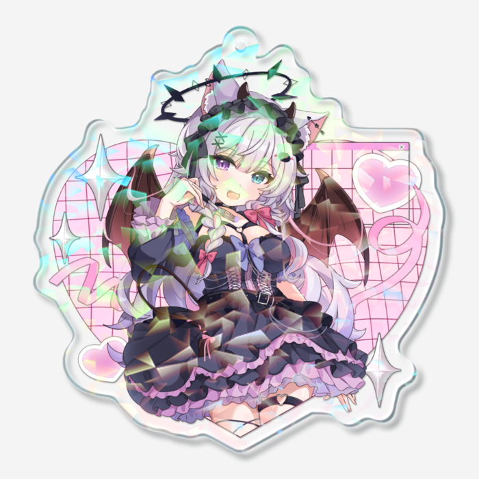 ホログラムアクリルキーホルダー - 70 × 70mm