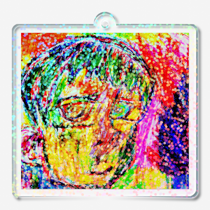 ホログラムアクリルキーホルダー - 50 × 50mm(2)