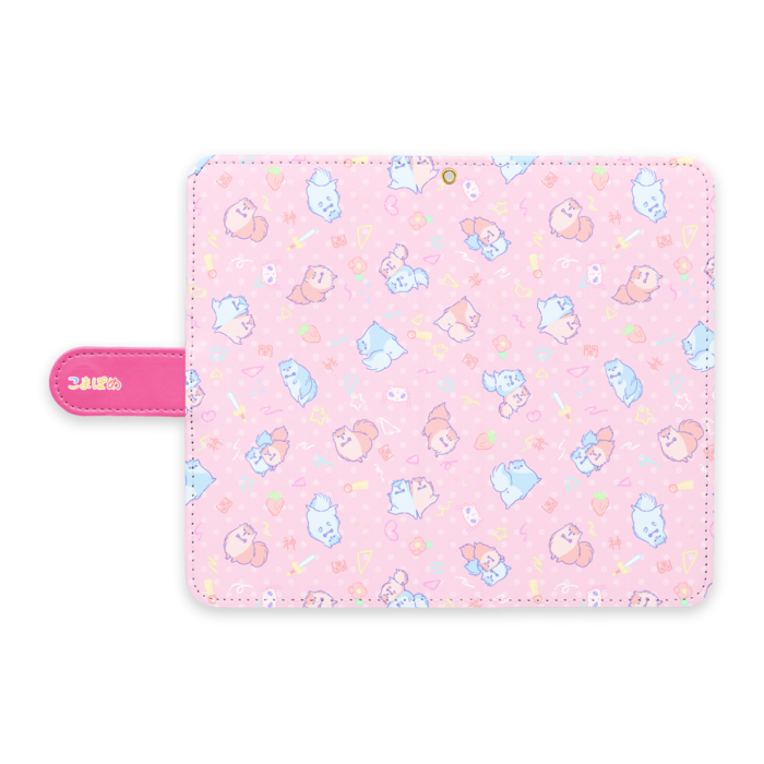 手帳型Androidケース - L - ストラップ穴 あり　ピンク
