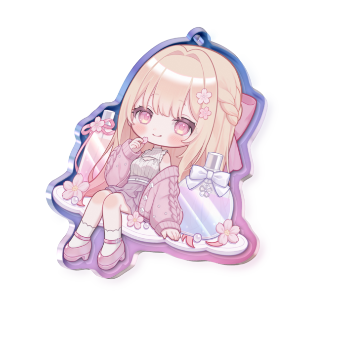 オーロラアクリルキーホルダー - 70 × 70mm