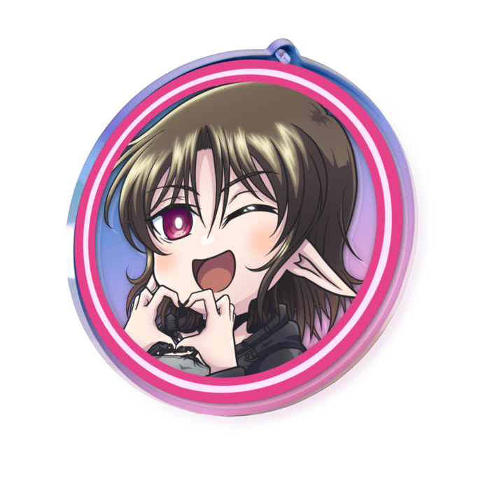 オーロラアクリルキーホルダー - 70 × 70mm