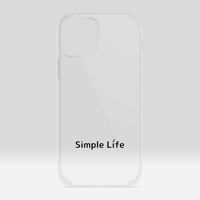 クリアiPhoneケースA　Simple Life♪　iPhone 12 / 12Pro