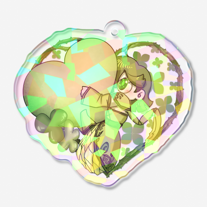 ホログラムアクリルキーホルダー - 50 × 50mm