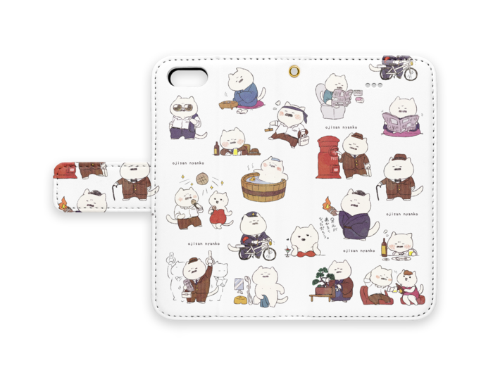 手帳型iPhoneケース - iPhone 5SE - ストラップ穴 あり