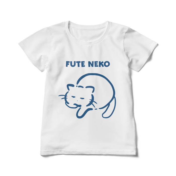 レディース白Tシャツ - L - ブルー