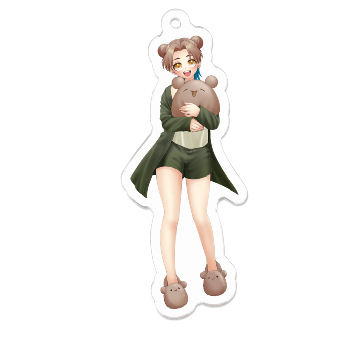 のこハグ アクリルキーホルダー(70 x 70 (mm)) 笑いかけ