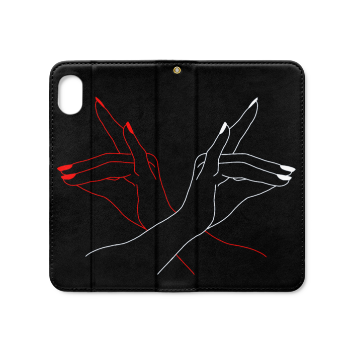 手帳型iPhoneケース（ベルトなし） - iPhone XR - ストラップ穴 あり