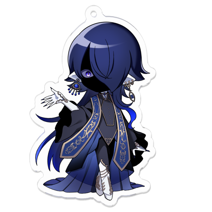 アクリルキーホルダー - 黒顔