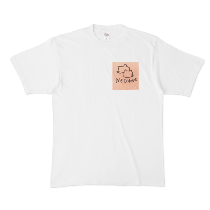 Tシャツ - XL - 白(ビンテージオレンジ)