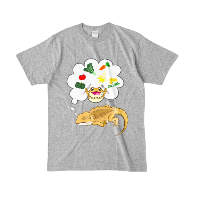 カラーTシャツ - L - 杢グレー (濃色)