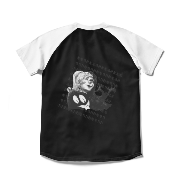 ラグランTシャツ - S - ブラック×ホワイト