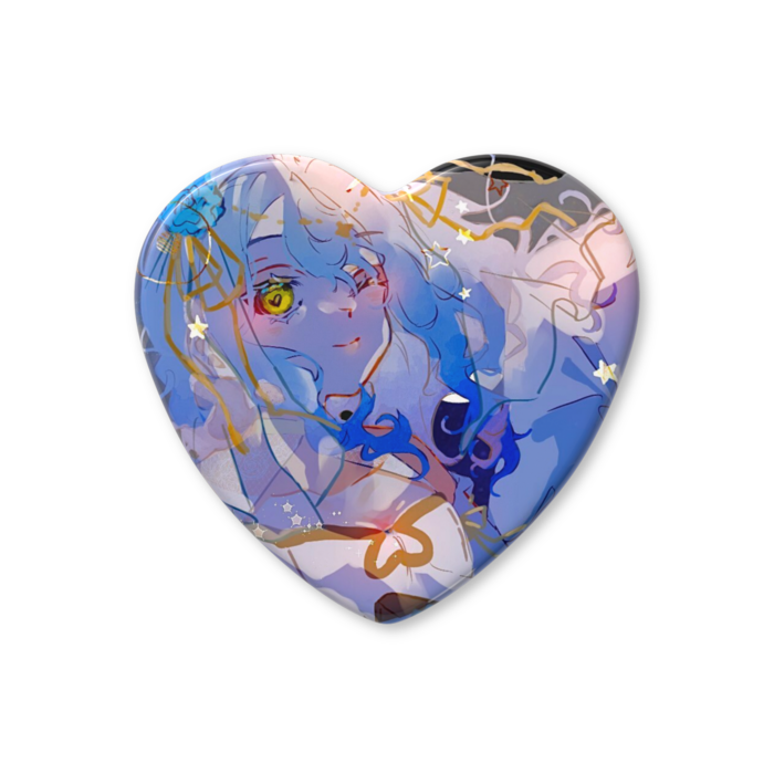 ハート缶バッジ - 2周年