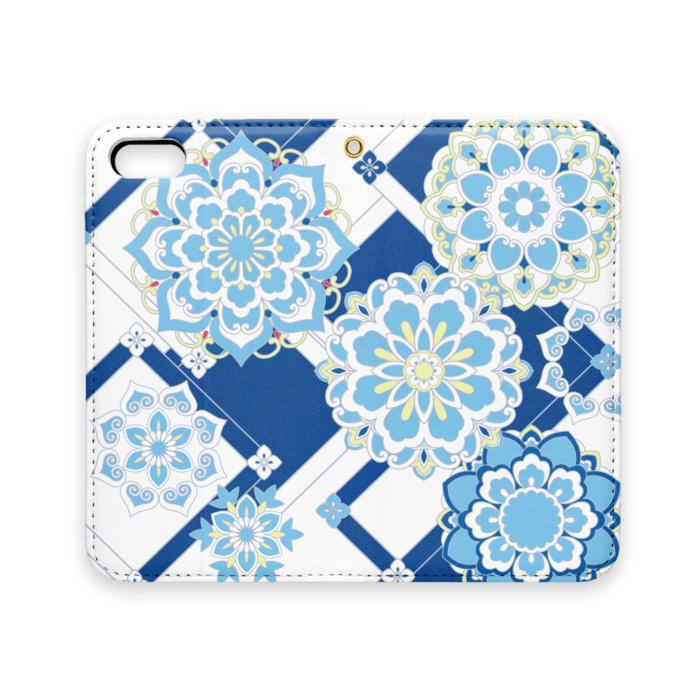 和柄手帳型iphoneケース 宝相華 花百姿 Booth
