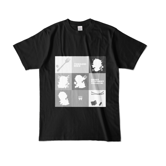 シルエットTシャツ - L - ブラック (濃色)