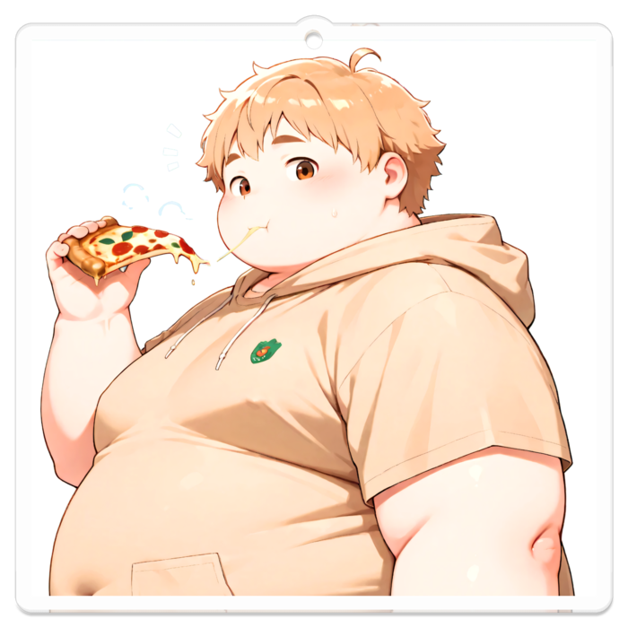 【アクキー】キャメル（ピザ）中　四角形タイプ - 約70 × 70mm