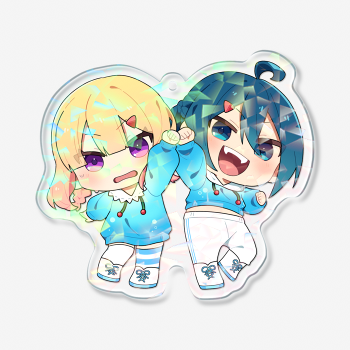 ホログラムアクリルキーホルダー - 70 × 70mm