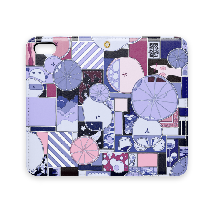 手帳型iPhoneケース(ベルトなし) - iPhone 5 / 5s / SE - ストラップ穴 あり