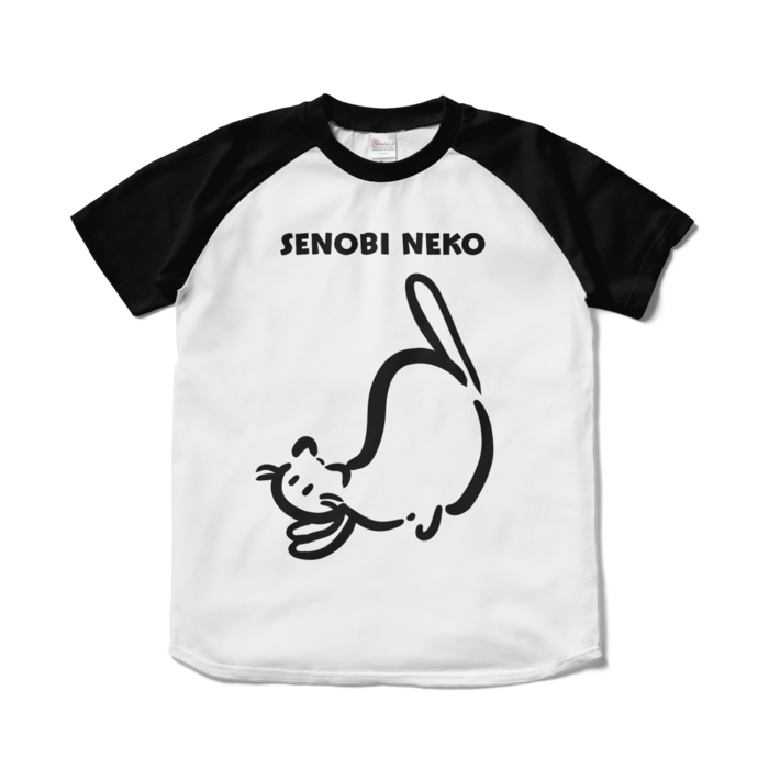 ラグランTシャツ - S - ホワイト×ブラック