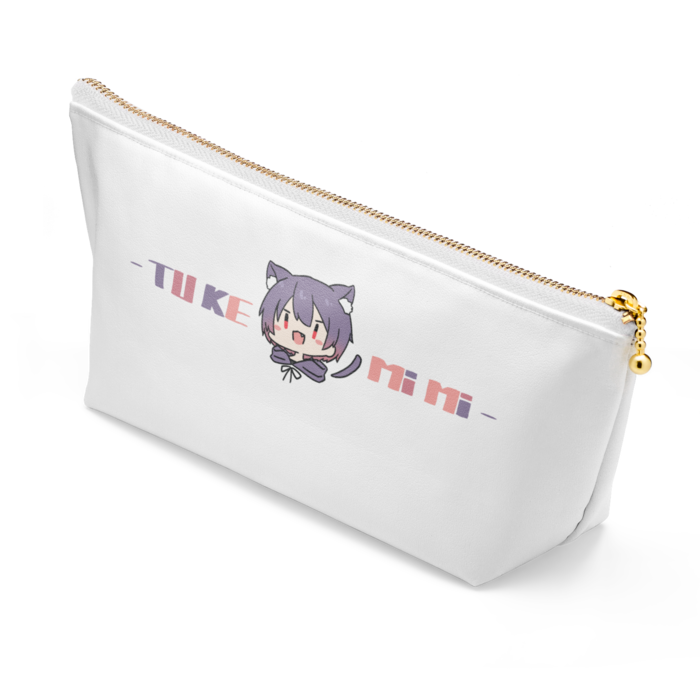 ポーチ - 長さ21.5cm / 高さ10cm - ホワイト