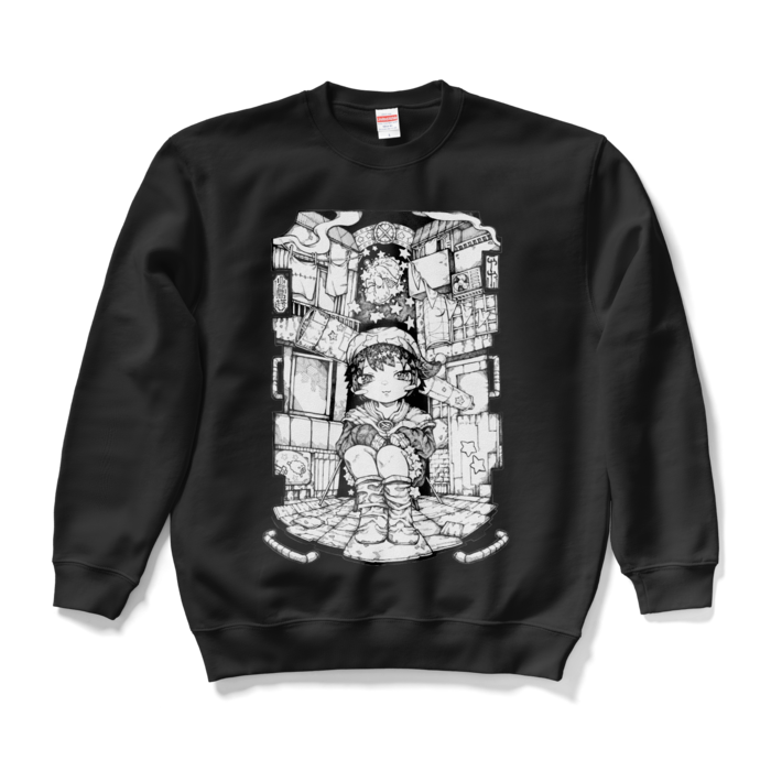 スウェット - L - ブラック 線画ver.