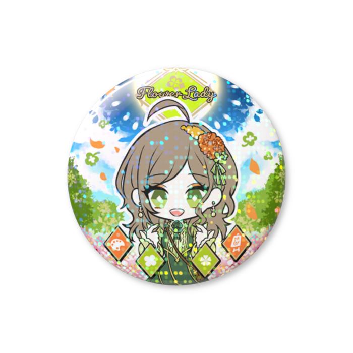 【ぺ】🌱ルア・フローレスホログラム缶バッジ