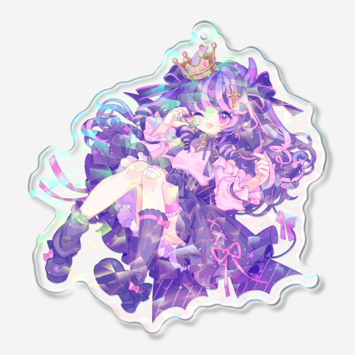 ホログラムアクリルキーホルダー - 70 × 70mm