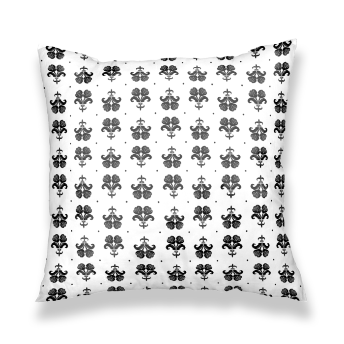 クッションカバー - 450x450(mm)　白と黒