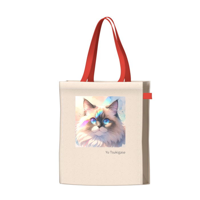 ツートンカラーバッグ - レッド - W34 × H41 × D14cm