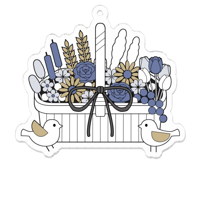 アクリルキーホルダーA　クリア　70 x 70 (mm)