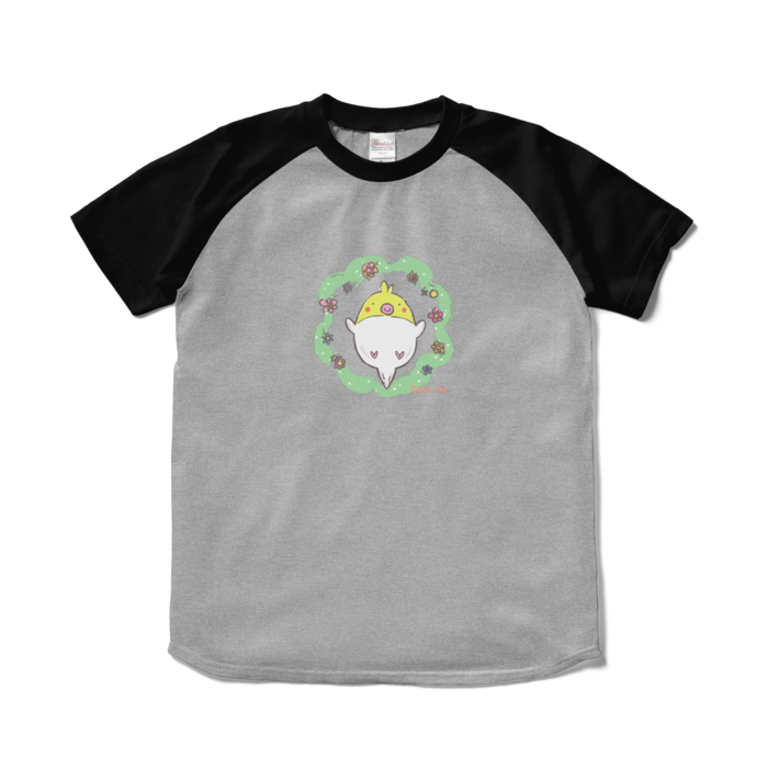 ラグランTシャツ - S - 杢グレー×ブラック(2)