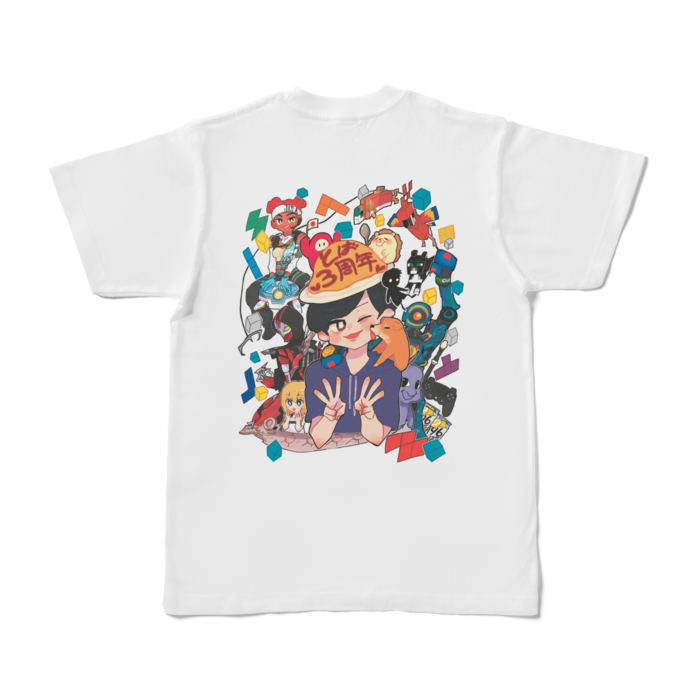 Tシャツ - S - 白(裏プリント)