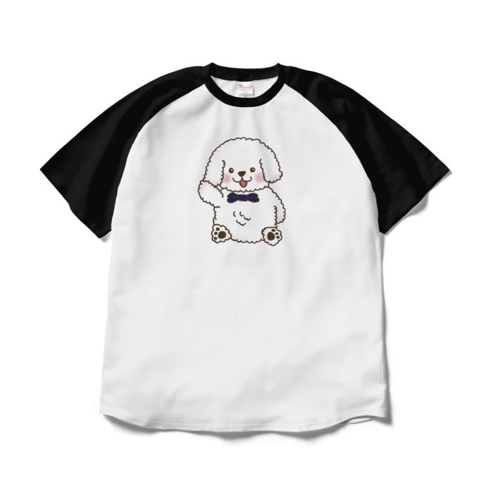 ラグランTシャツ - XL - ホワイト×ブラック