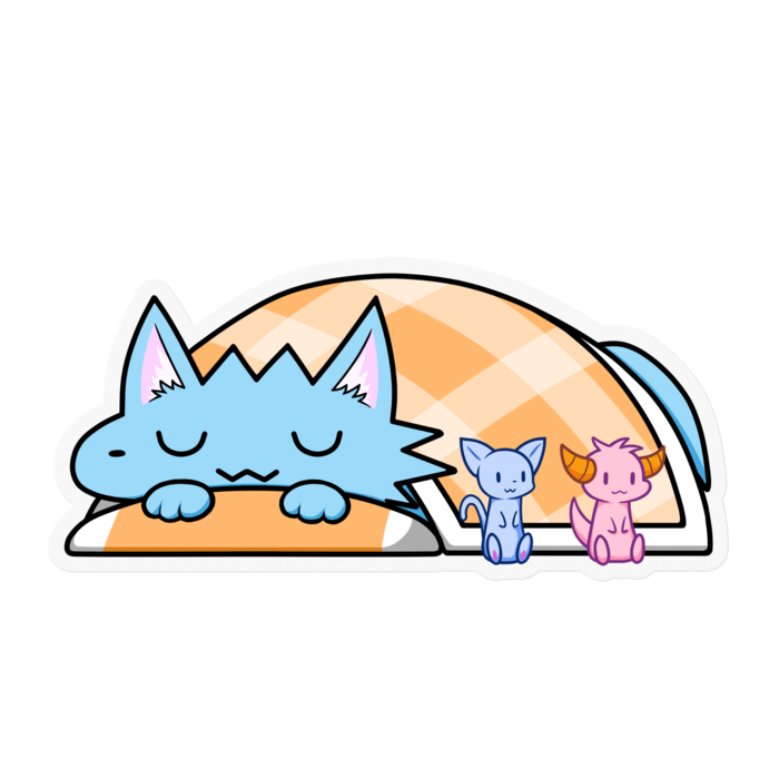 すやすやおおかみくん（クリア） - 100 x 100 (mm)