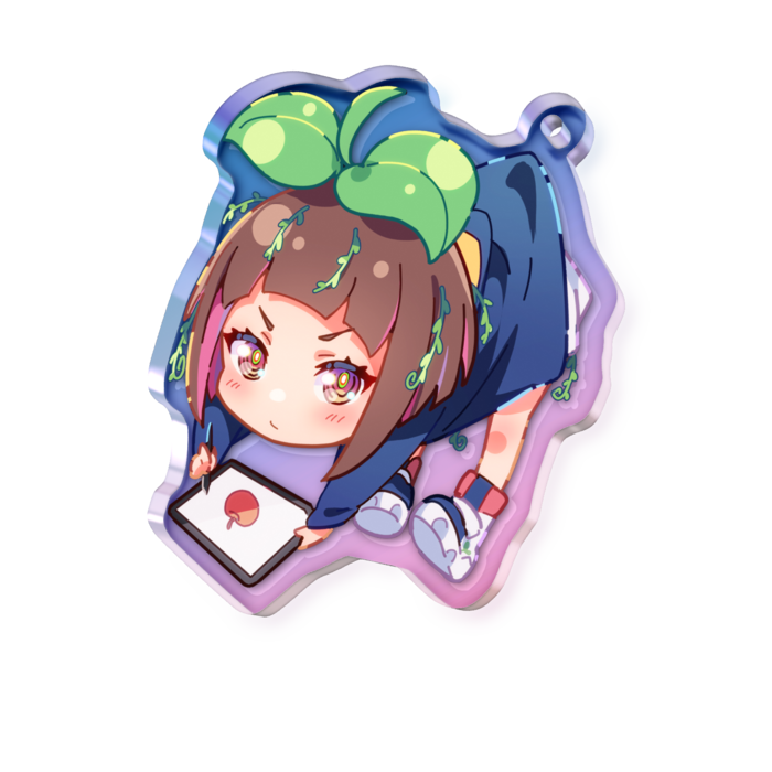 オーロラアクリルキーホルダー - 50 × 50mm